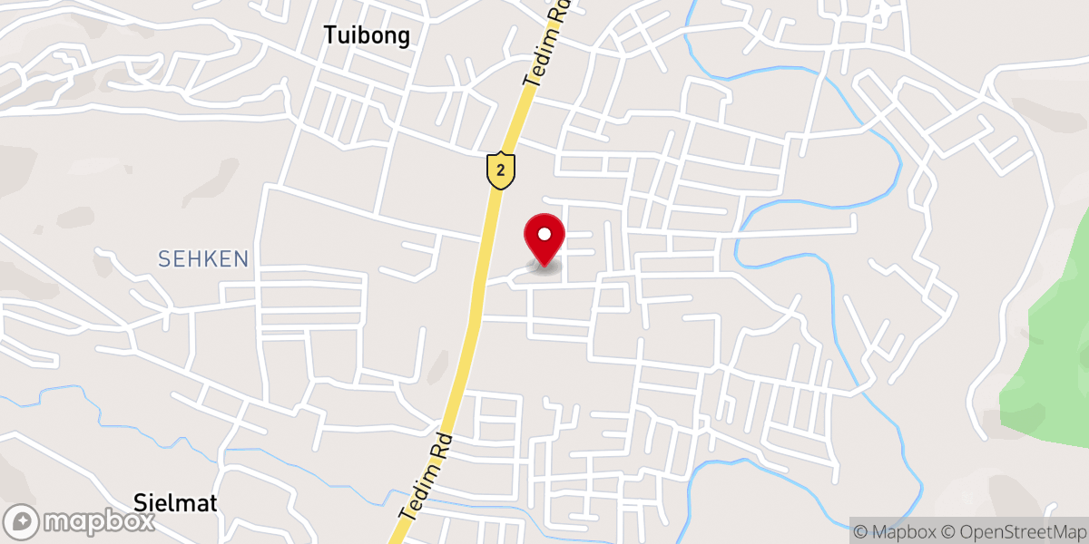 Map showing location of Manipur Evengelical Lutheren Church