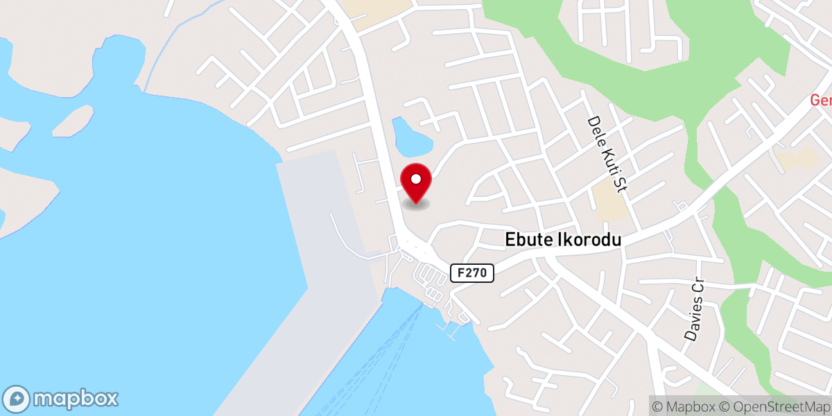 Map showing location of The Elevation Church Ikorodu