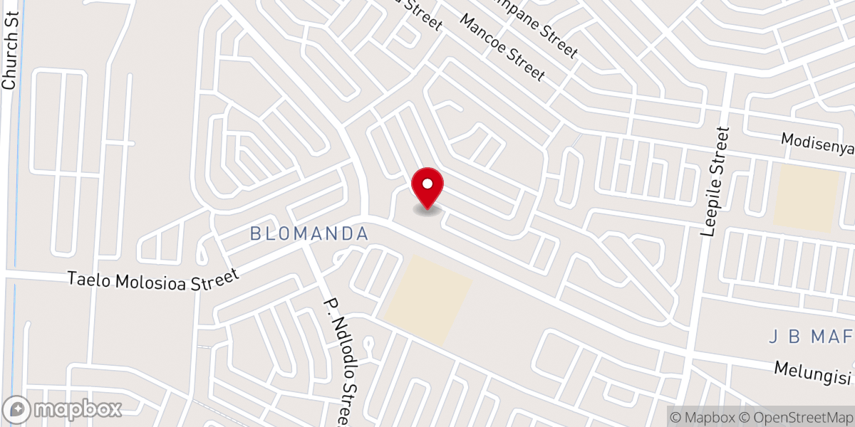 Map showing location of St Mary's Methodist Church Of Southern Africa