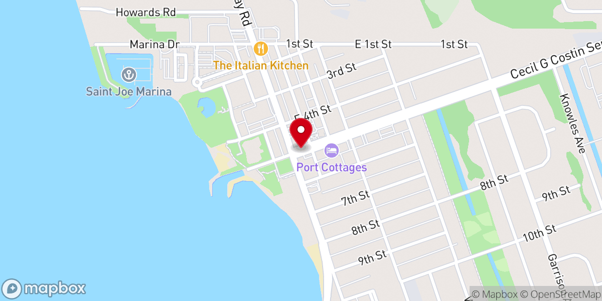 Map showing location of Port St Joe