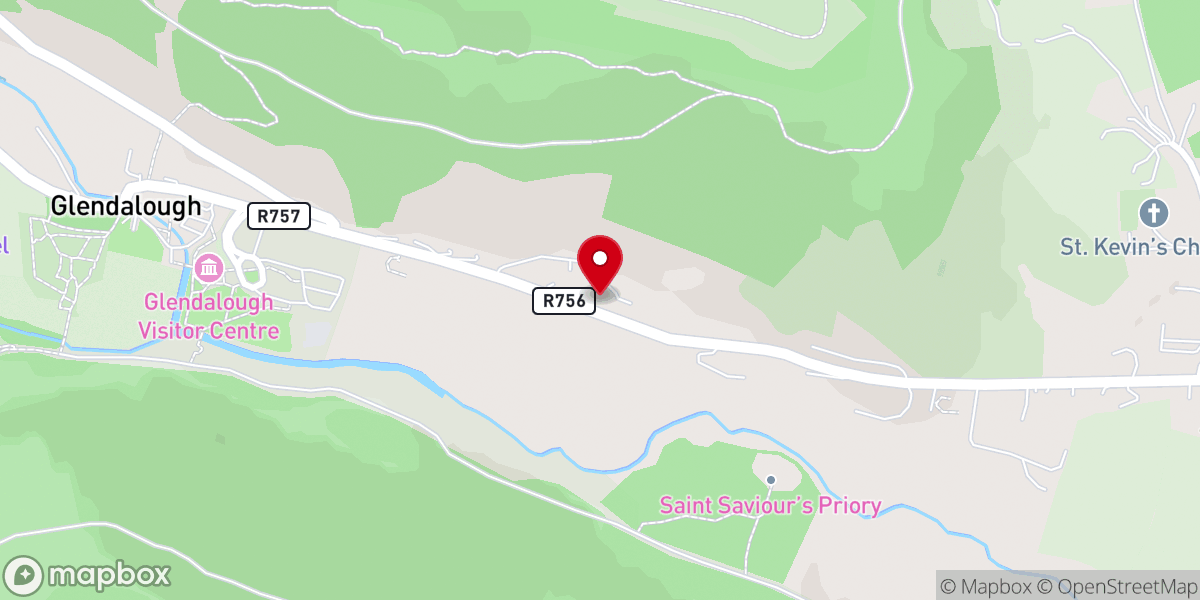 Map showing location of Glendalough Sanctuary