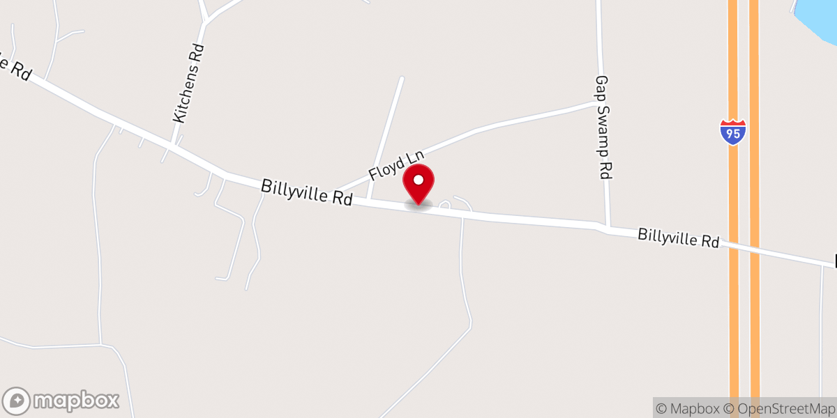 Map showing location of Woodbine Church of God