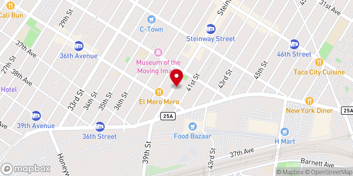 Map showing location of Centro Mundial de Avivamiento NY