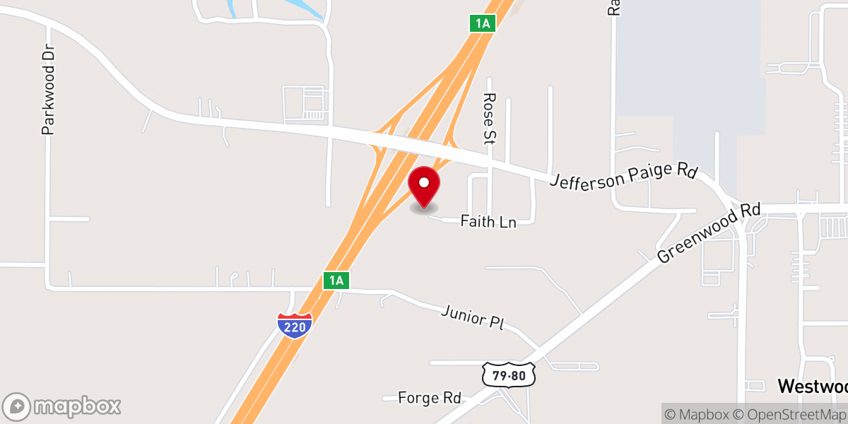 Map showing location of Longspring Christian Church