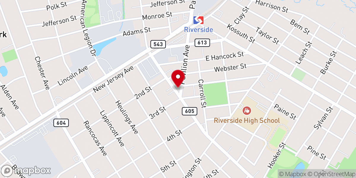 Map showing location of Zion Lutheran Church