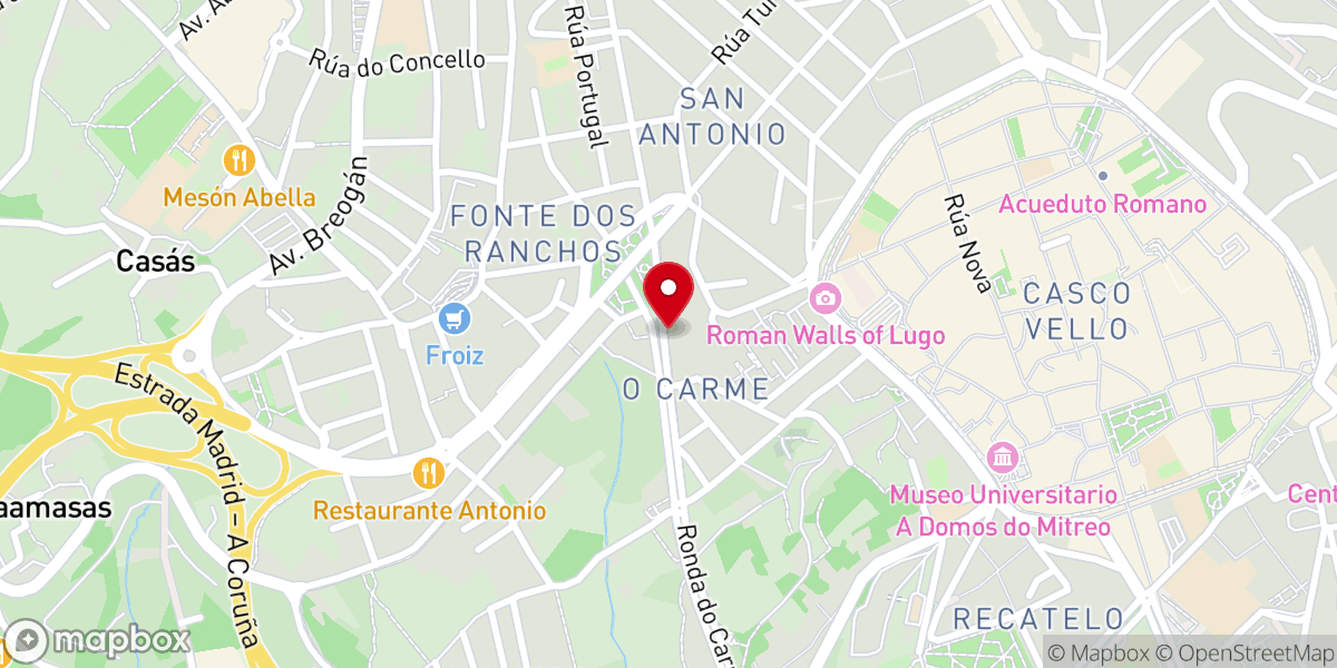 Map showing location of Vida Nueva
