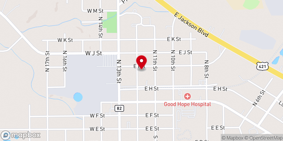 Map showing location of Manantial de Vida Presbyterian Church