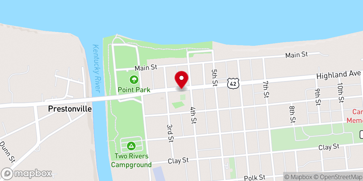 Map showing location of Carrollton United Methodist Church