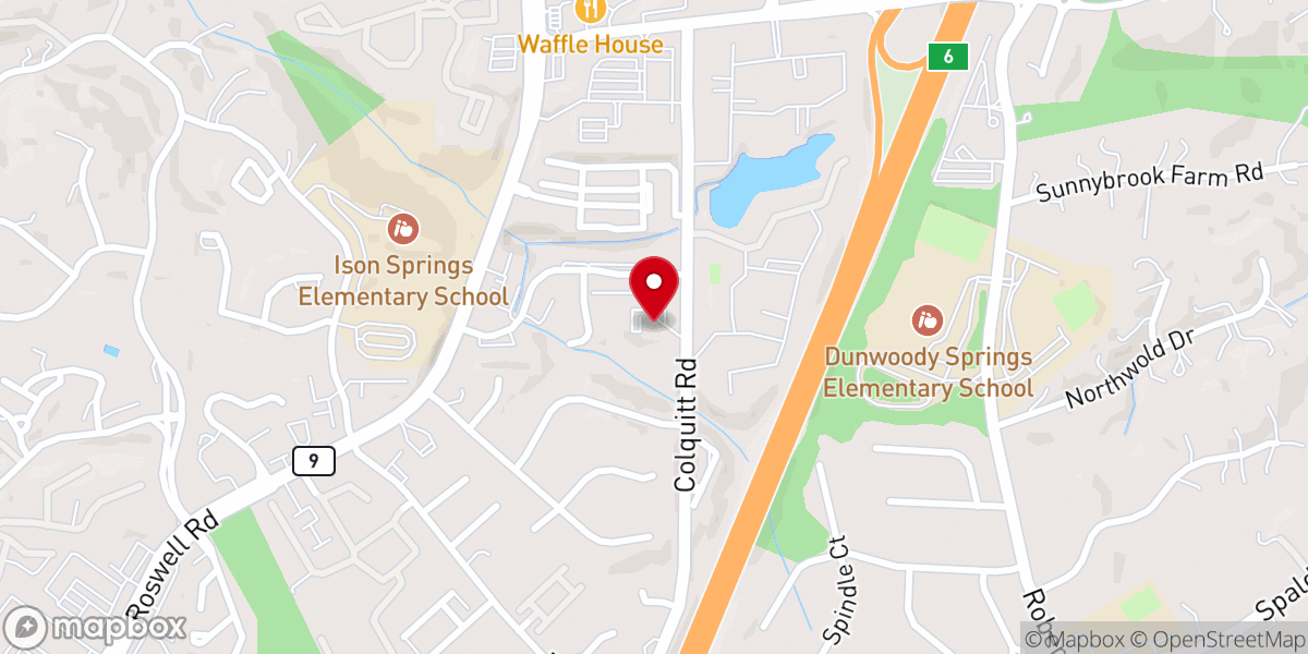 Map showing location of Atlanta Korean Congregation