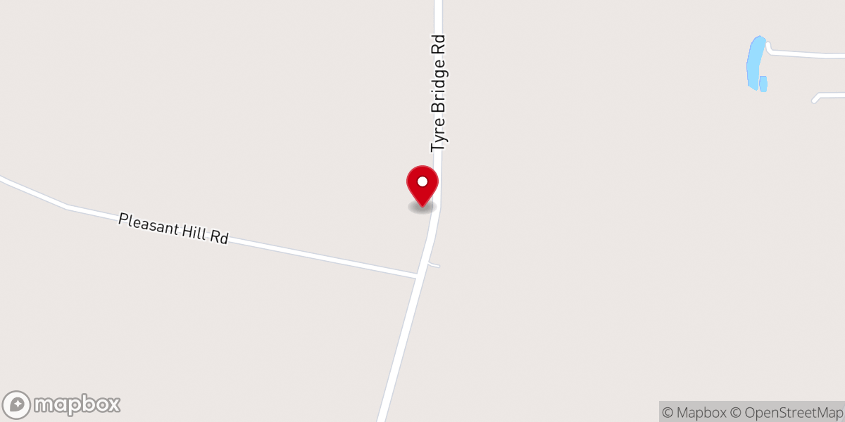 Map showing location of Pleasant Hill Baptist Church