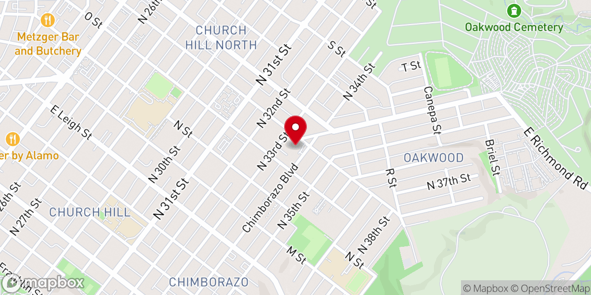 Map showing location of United House of Prayer Holiness Church