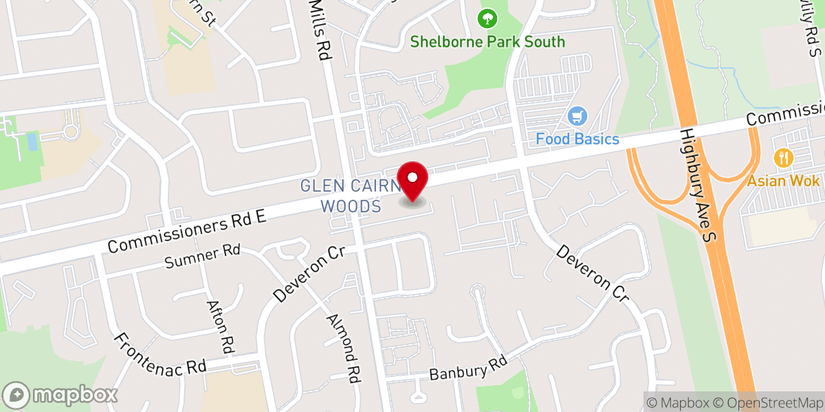 Map showing location of Chalmers Presbyterian Church