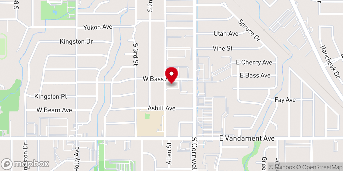Map showing location of Sharon Fellowship Church