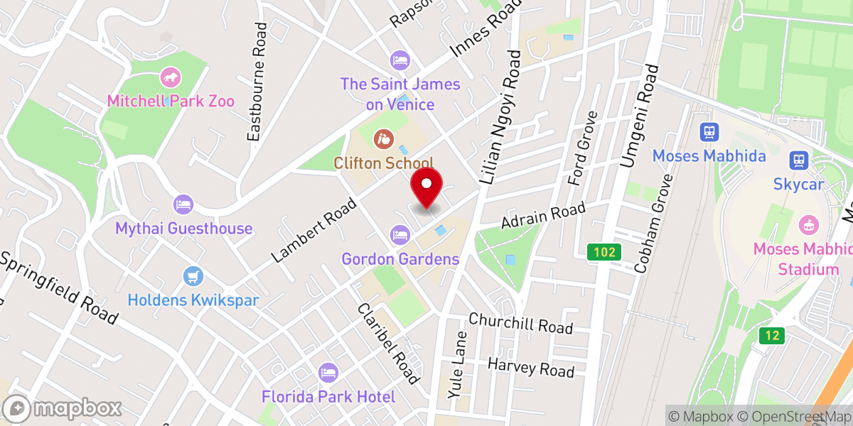 Map showing location of Trinity Church Morningside