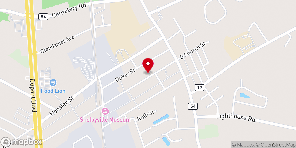 Map showing location of United States Postal Service