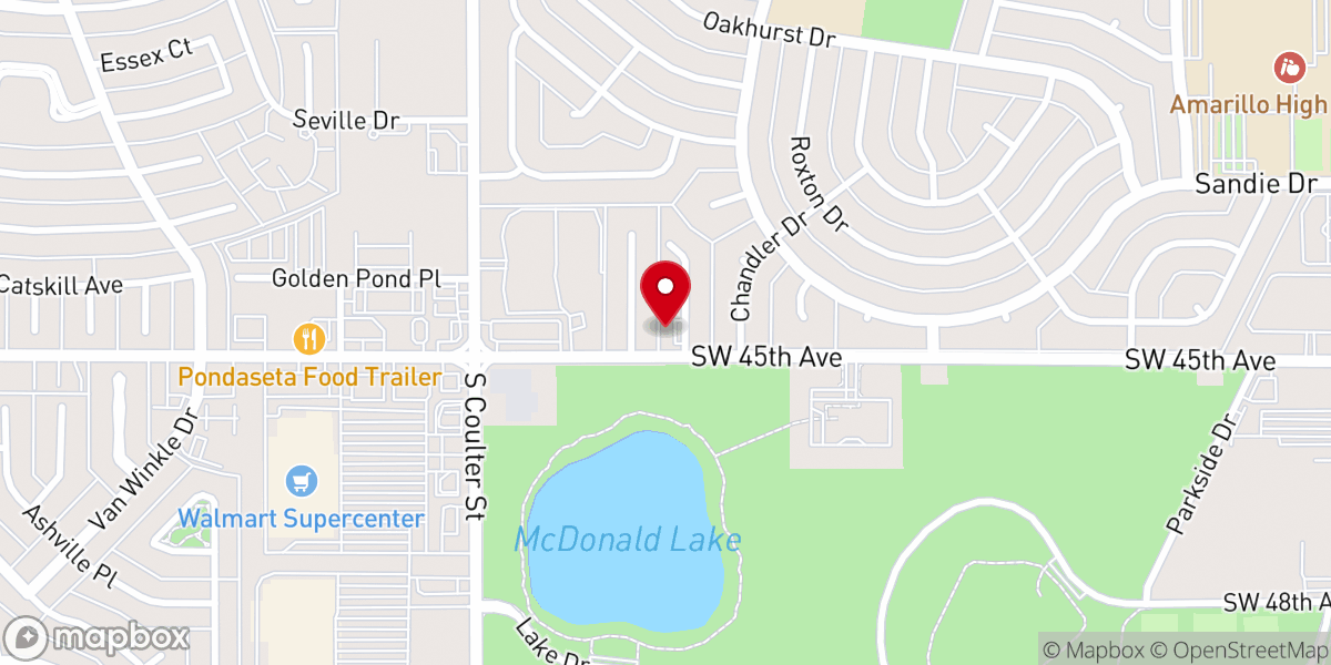Map showing location of Highland Baptist Church