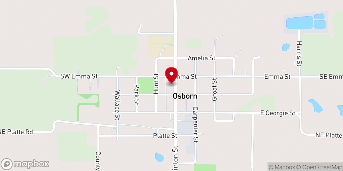 Map showing location of United Methodist Church