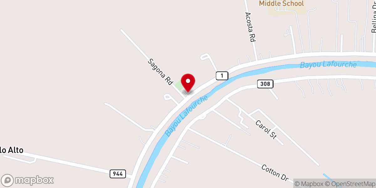 Map showing location of Emmanuel Baptist Church
