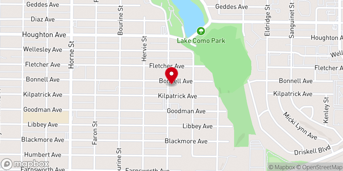 Map showing location of Johnson Chapel African Methodist Episcopal Church