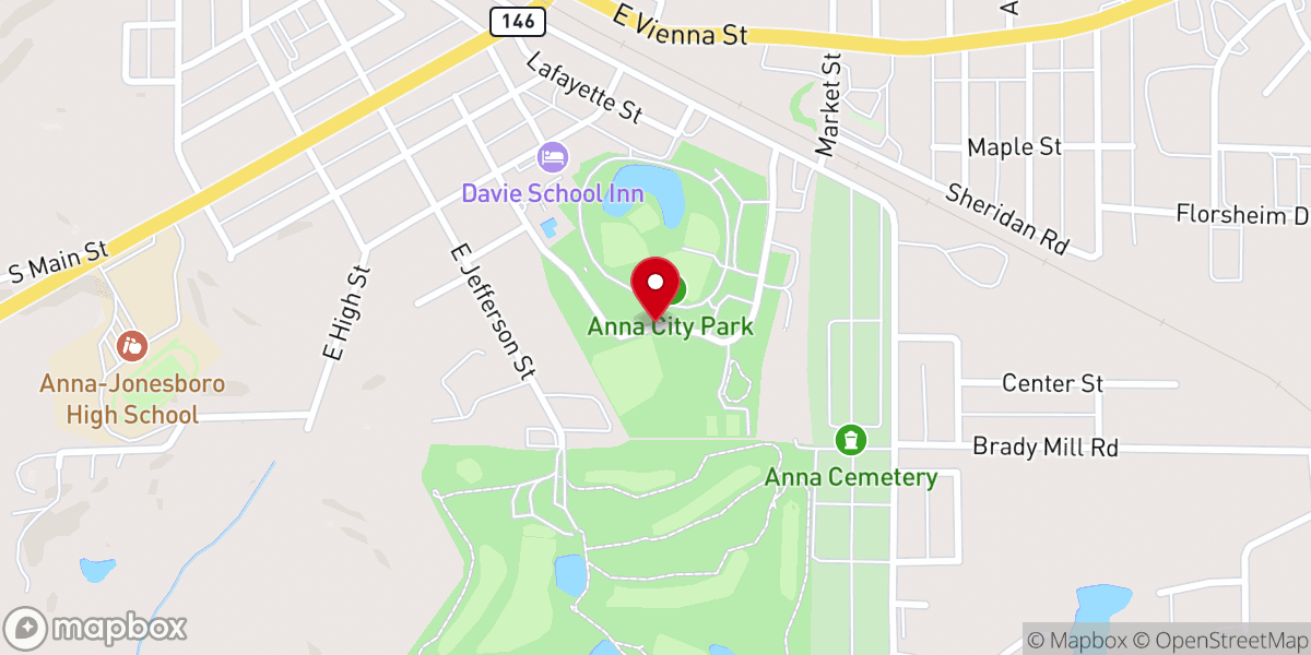 Map showing location of Anna City Park