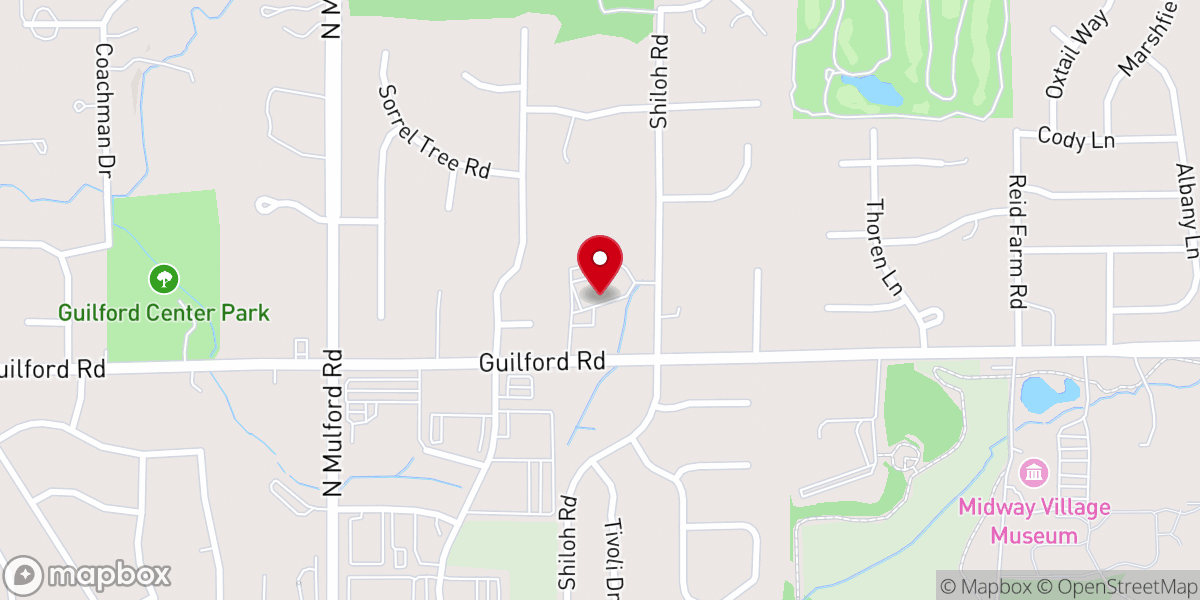 Map showing location of Grace Reformed Baptist Church