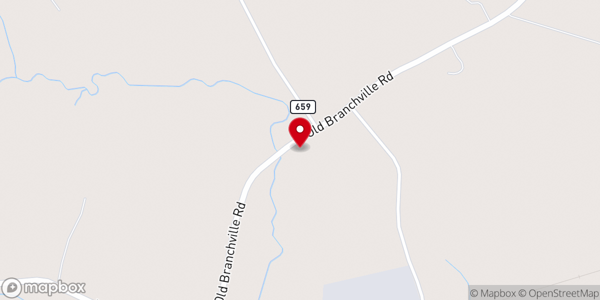 Map showing location of Galilee Baptist Church