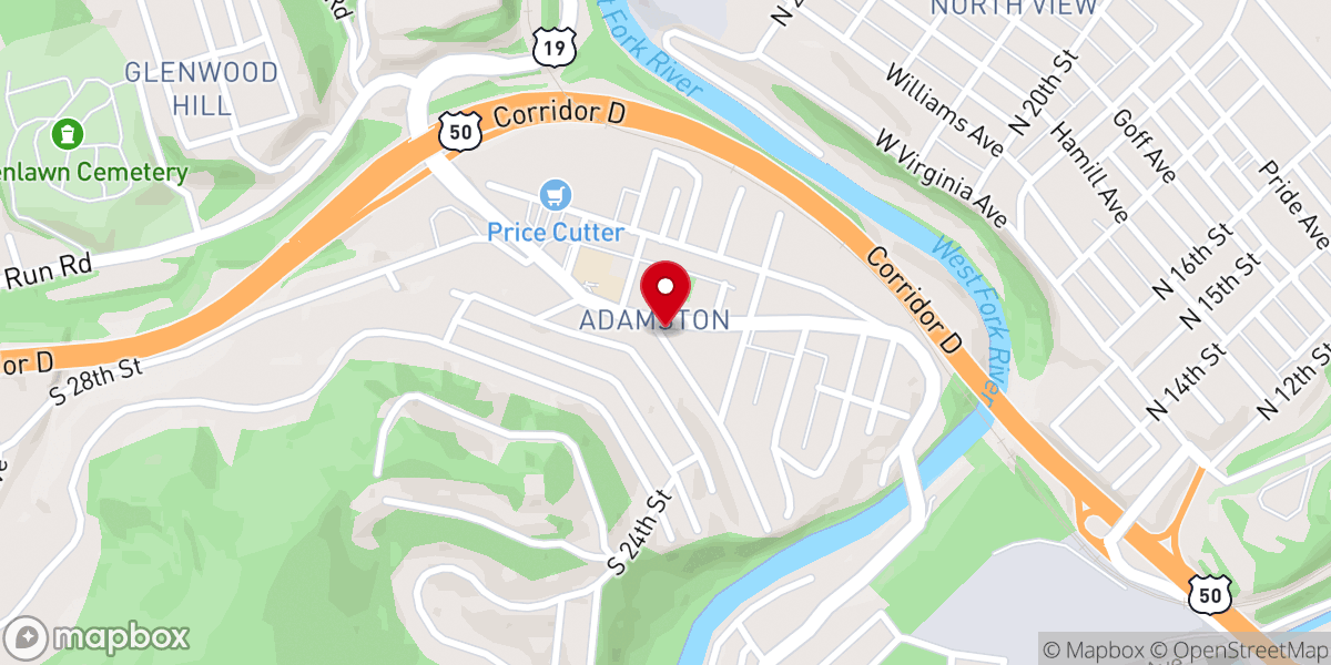 Map showing location of Christ Church United Methodist