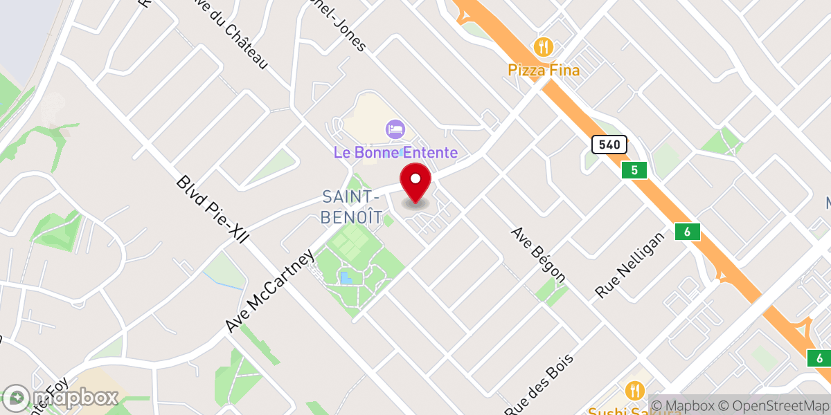 Map showing location of Parish of Notre-Dame-de-Foy