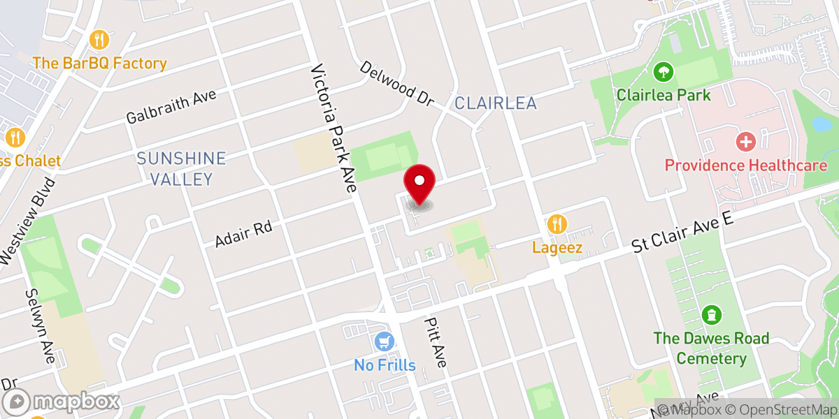 Map showing location of Masjid Al Abedeen, Islamic Research Center of Canada Inc.