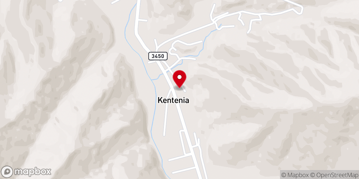 Map showing location of Kentenia Full Gospel