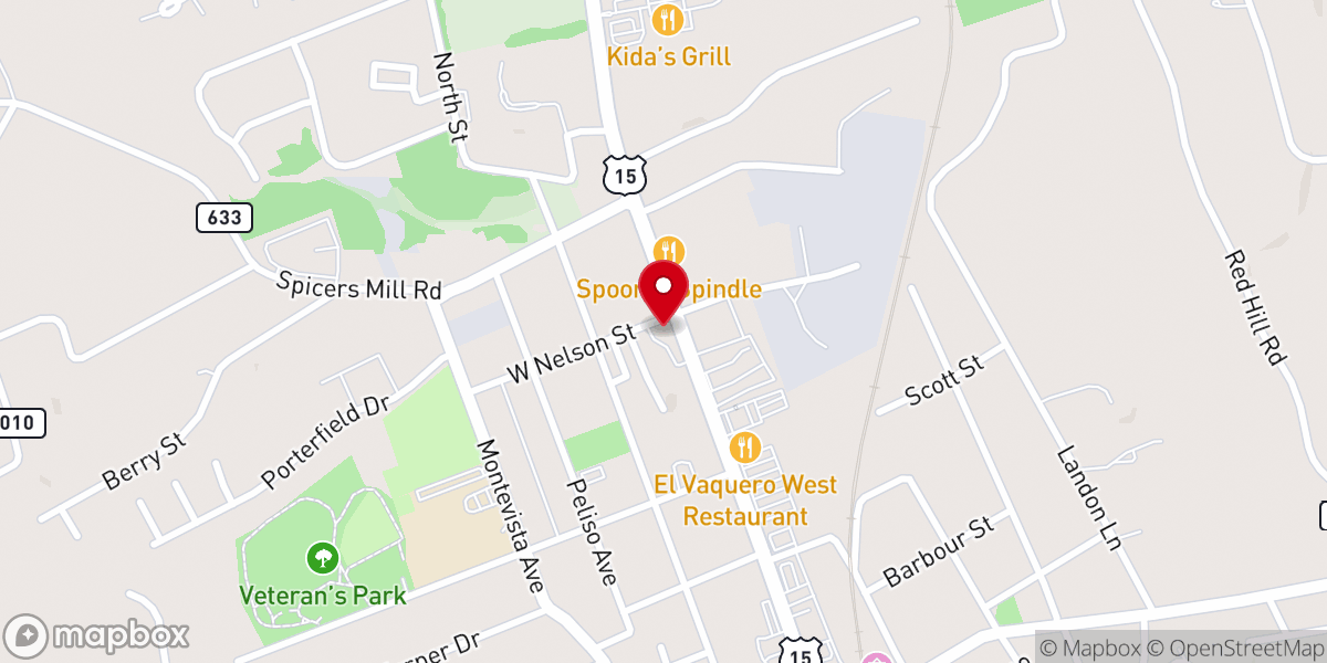 Map showing location of Orange Church of Christ