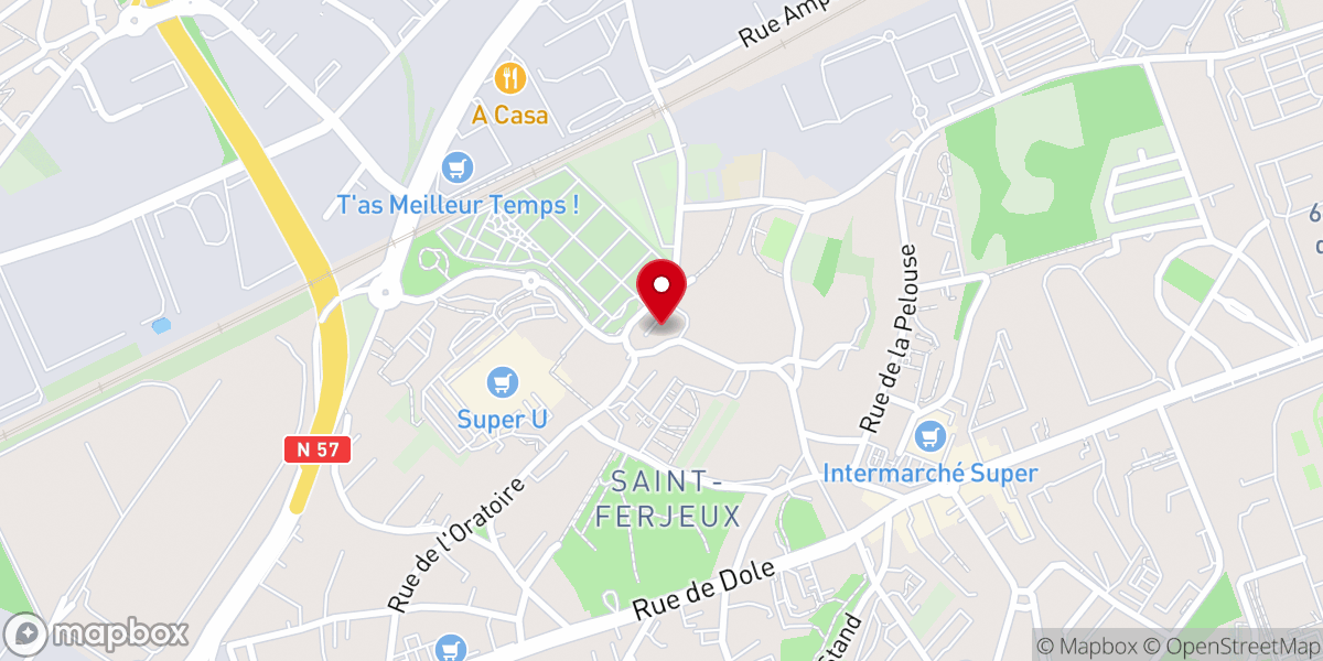 Map showing location of Basilique Saint-Ferjeux