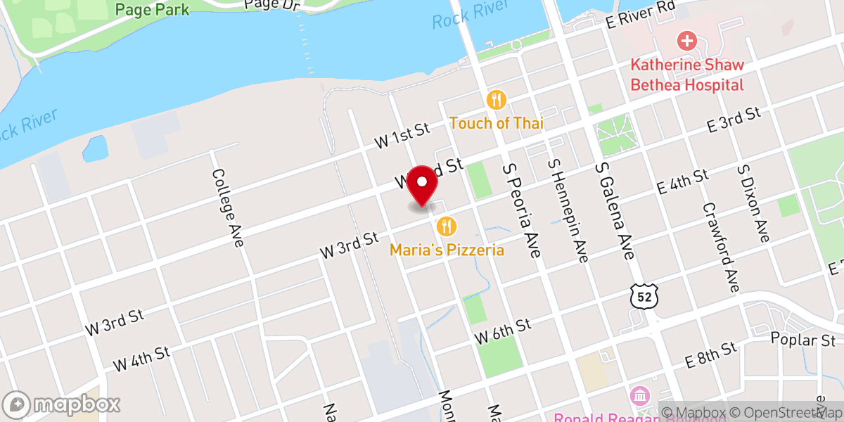 Map showing location of Second Baptist Church