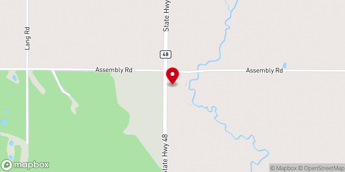 Map showing location of Bethany Lutheran Church