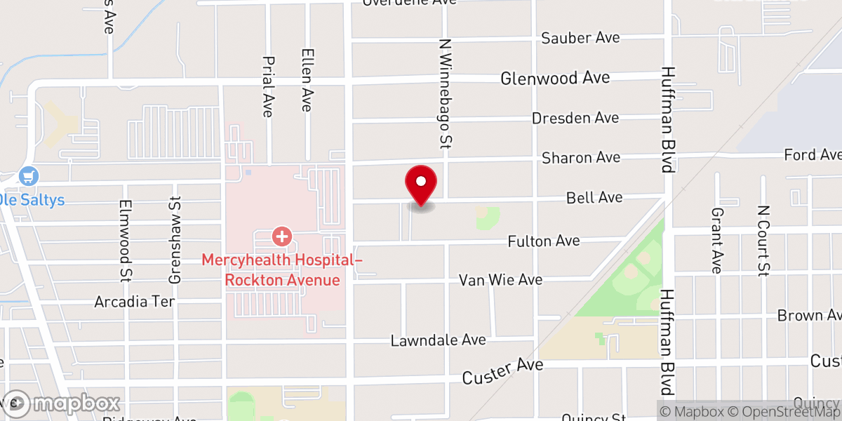 Map showing location of St. Bernadette Catholic Church