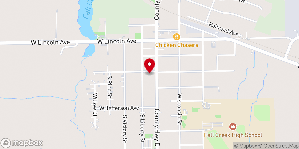 Map showing location of St James Trinity Lutheran Church