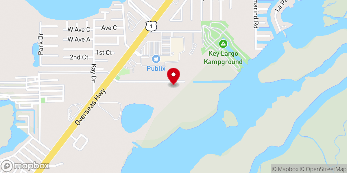 Map showing location of Key Largo Christian Center of Hibiscus Park
