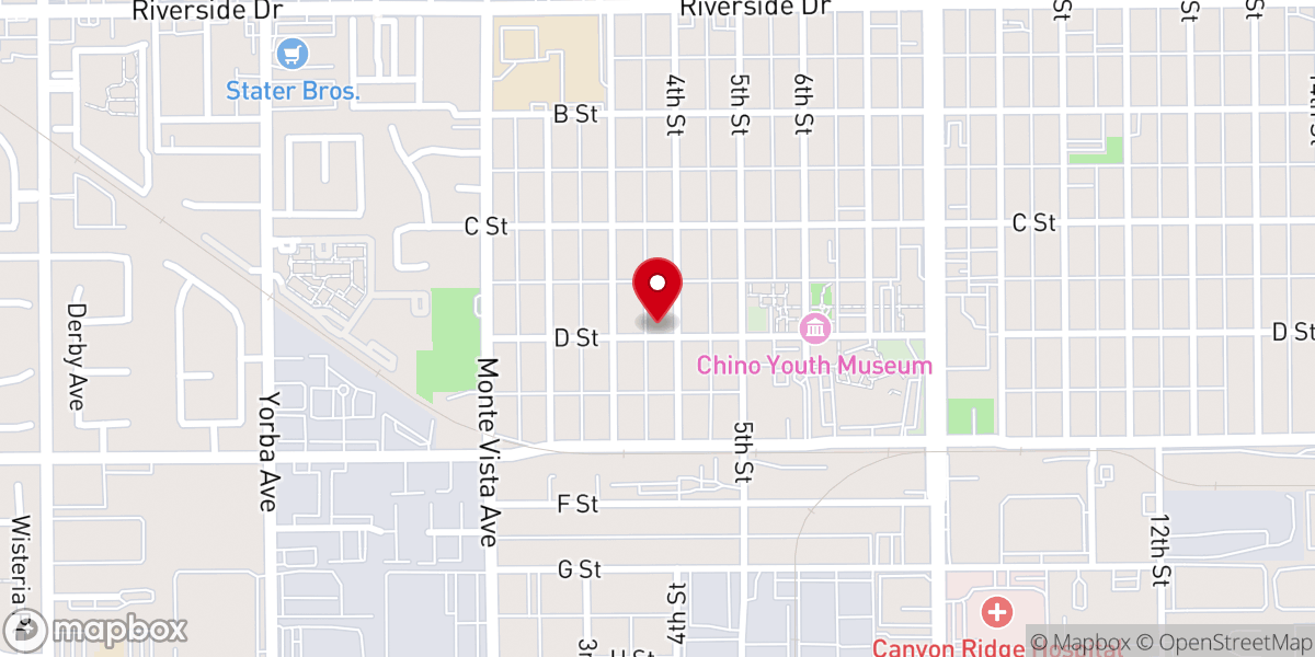 Map showing location of Our Lady of Guadalupe Church
