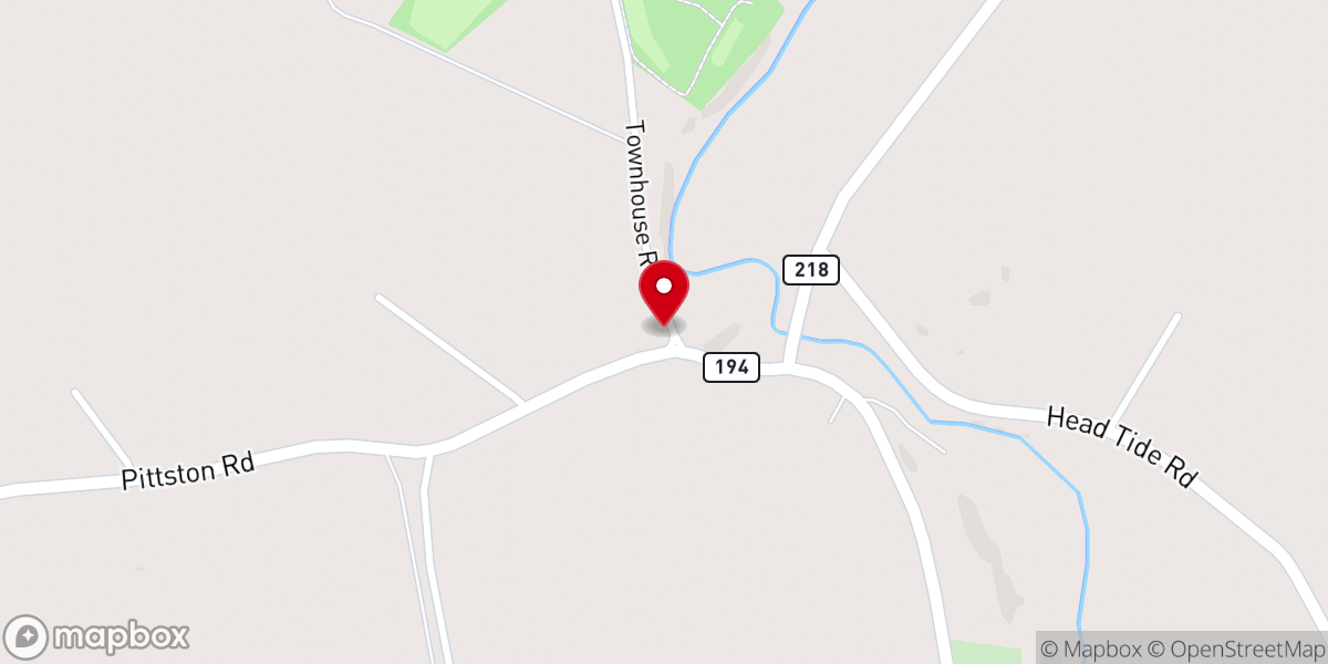 Map showing location of Kings Mills Whitefield Union Church