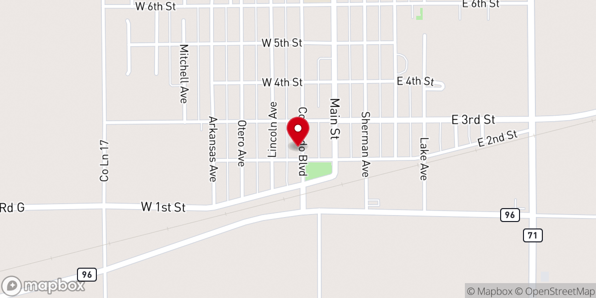 Map showing location of The Big Blue (River of Life Fellowship)