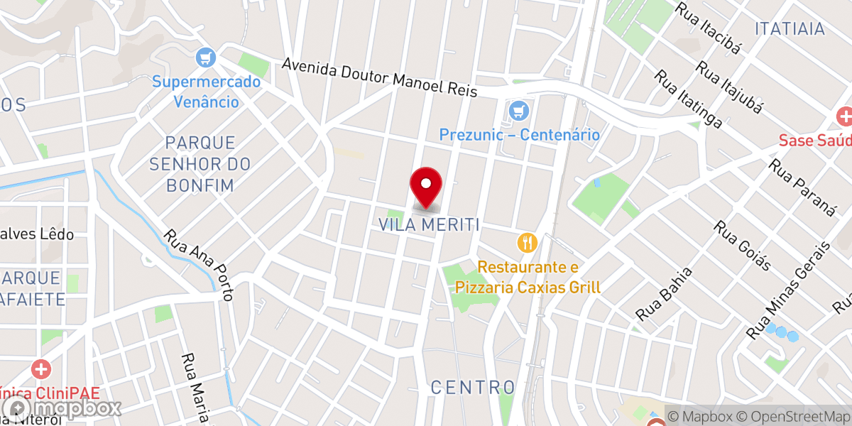 Map showing location of Assembleia de Deus em Duque de Caxias