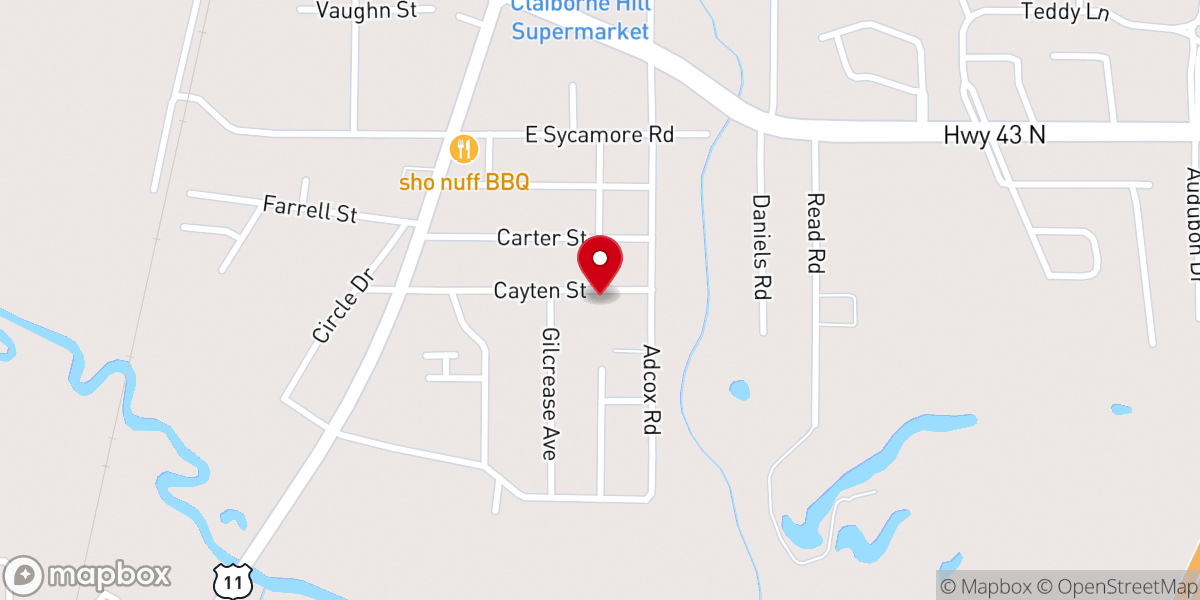 Map showing location of World Outreach Revival Center