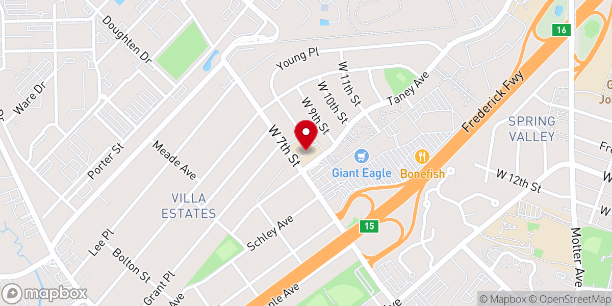 Map showing location of Good Shepherd Lutheran Church