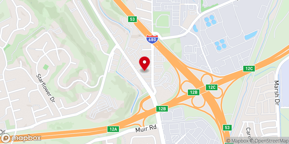 Map showing location of Contra Costa Korean Seventh-day Adventist Church