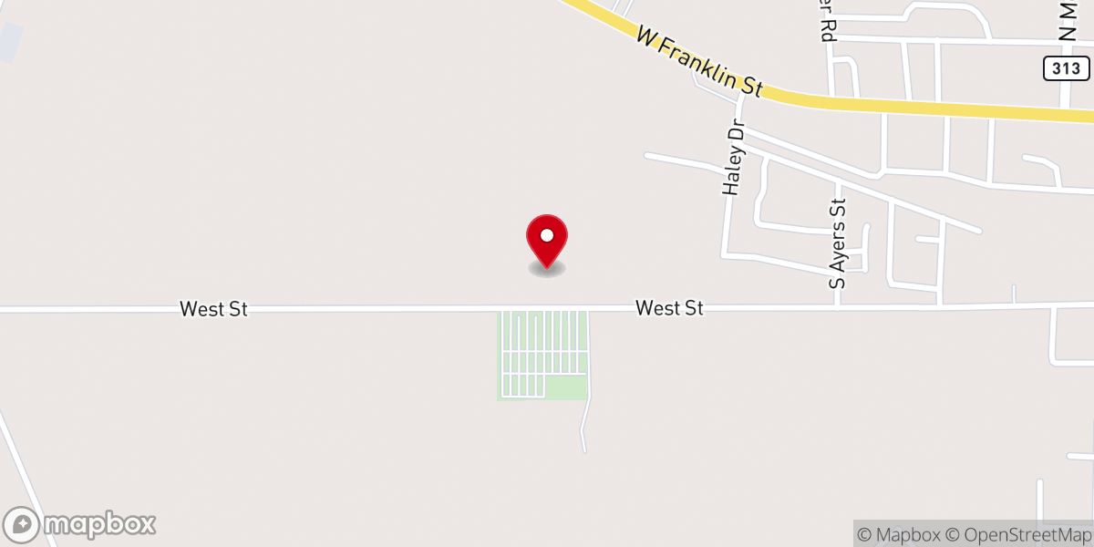 Map showing location of Mount Sinai Church