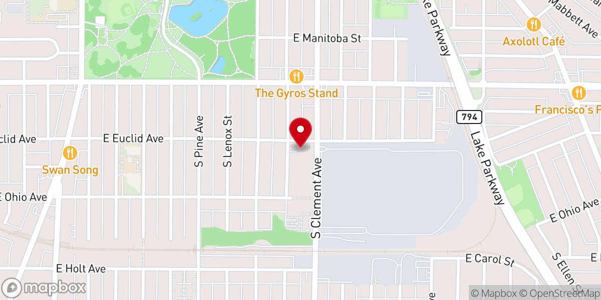 Map showing location of St. Luke's Episcopal Church
