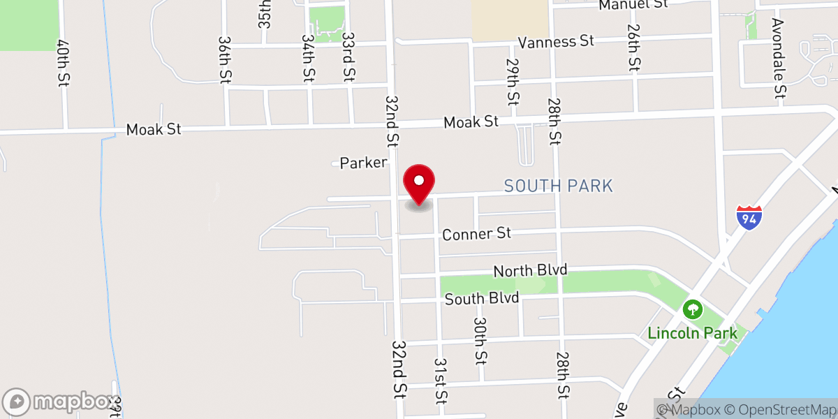 Map showing location of Our Lady of Guadalupe Hispanic