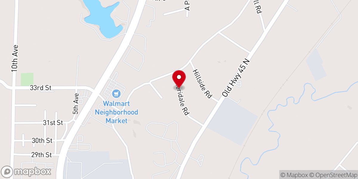 Map showing location of Greater Fellowship Baptist Church