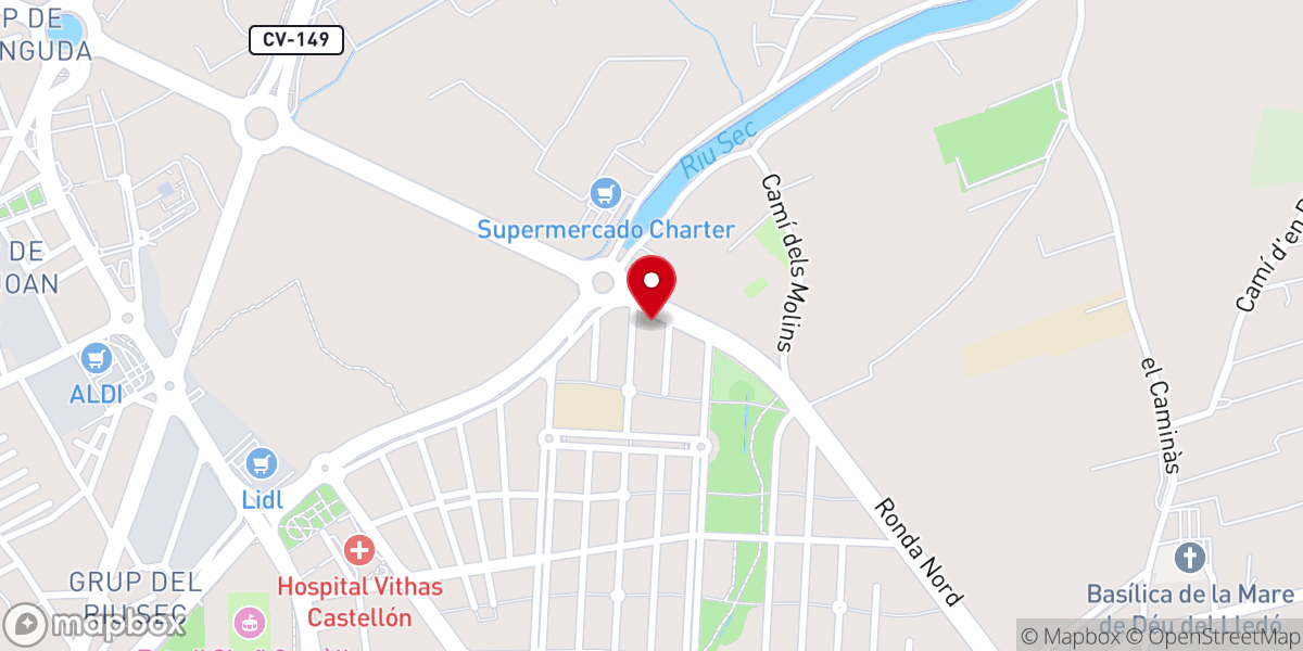 Map showing location of La Iglesia de Jesucristo de los santos de los ultimos dias