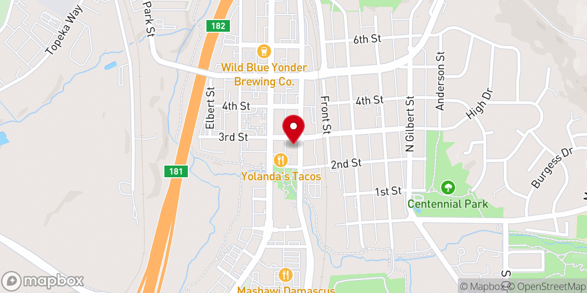Map showing location of Sinners & Saints